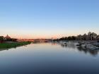 The River Elbe at a different time of year with a lower water level