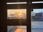 This is a photo of the sunrise outside of Jungwon University, where the Fulbright orientation was held