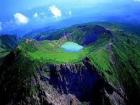 The volcanic crater on Mount Halla