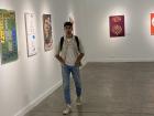 A photo of a friend at the Cultural Center in Recoleta 