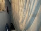 My patio with clothes and sheets hanging to dry. I think you can see why it wasn't so nice when it rained!