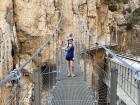 Me walking across an insane bridge on the Caminito