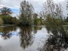 The river located just outside Kilkenny Castle sometimes comes up on to the road