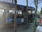 A city bus at one of the main bus stops