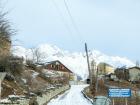 A road leading to a church in Mestia