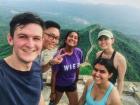 My friends and I hiking up the Great Wall of China!