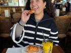 In Biarritz, France I tried a French pastry for the first time... DELICIOUS!