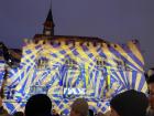 Yellow and blue lights shone on Göttingen's old city hall last week to commemorate the year of Russian aggression in Ukraine