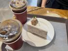Iced americanos and cake
