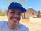 Kennedy taking a selfie in Botswana