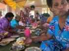 Big dinner for everyone in the community hall