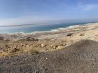 Salt rocks on the Dead Sea shore