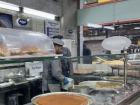 Knafeh is served in big trays