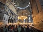 The inside of the Hagia Sophia