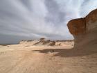 The cliffs of Wadi Dahek, in the east