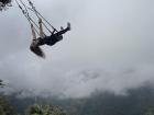 Enjoying the "Swing at the Edge of the World" in Baños de Agua Santa, Ecuador