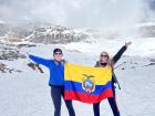 Standing at 17,000 feet of elevation on Ecuador's largest volcano, Chimborazo!