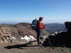 The mountain trek in the Sierra Nevada in southern Spain--in desperation, I tied a t-shirt around my head as a makeshift hat and trudged through the snow in tennis shoes