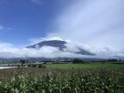 Tungurahua Volcano, which erupted in 2016; I can see this and three other volcanoes from my apartment windows