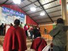 At the wedding ceremony, which was around two and a half hours; weddings usually mean a full week of celebrations!