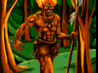 Curupira who is depicted as having a flame head