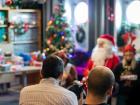 Even out at sea, Santa found us! We also decorated our conference room with a tree