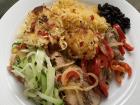 The beautiful "gallo pinto" that we had--can you identify the different side dishes?