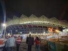 Arriving at the stadium!