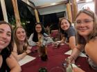 Eating with my friends!