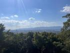 Yay! Sunny day: from up in the hills you can see a bit of the city 