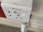 In some buildings, only certain outlets are powered by generators