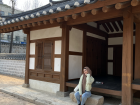 The Korean architecture is so nice; I love seeing it everywhere!
