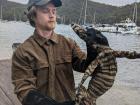 Sam and one of his wildlife buddies