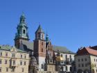 This is the castle and the cathedral from the side; the domed roof is made of real gold!