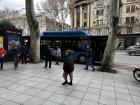 Buses here are blue and green, but only use the Georgian language on-board, so be sure to check out google maps, too!