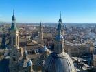 I marveled at the view of the Cathedral of Our Lady of the Pillar from 262 feet above ground.