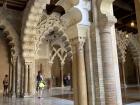 Walking inside the Aljafería Palace one last time to enjoy the captivating architecture