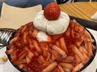 This is Bingsoo, which is a milk based Korean shave ice dessert
