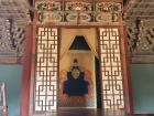 The throne room of Emperor Taejo at Jeonju Palace; I also saw copy of the throne room at the National Museum of Korea