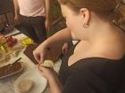 Folding the empanada closed by twisting and pressing the dough