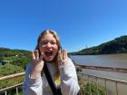 At the 3 Fronteras, behind me you can see Brazil on the right and Paraguay on the back left!