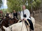 On my horse, Jackson, before our ride through the Andes mountains!