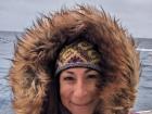 Michelle with a super warm jacket and hat