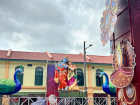 Hindu god Rama with his wife in Little India, Singapore