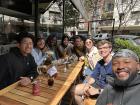 Having lunch with my friends in Buenos Aires