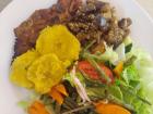 A typical Dominican "plato del día" for lunch! 