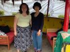 Taking the new music teacher from Japan, Mitsue, to the restaurant