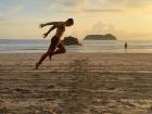 We had sprint races on a local beach, close to where everyone backs their trucks in to watch the sunset 