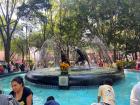The famous coyote fountain in Coyoacán