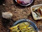 Grilled marinated sardines, our picnic